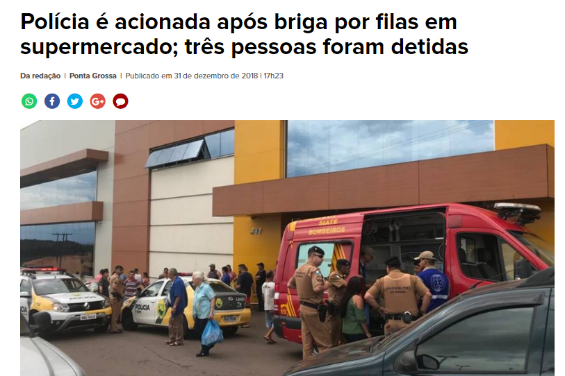 Polícia é acionada após briga por filas em supermercado