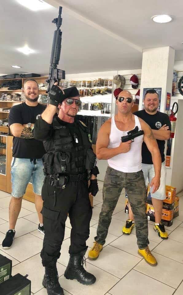 Stallone e Vin Diesel em Ponta Grossa