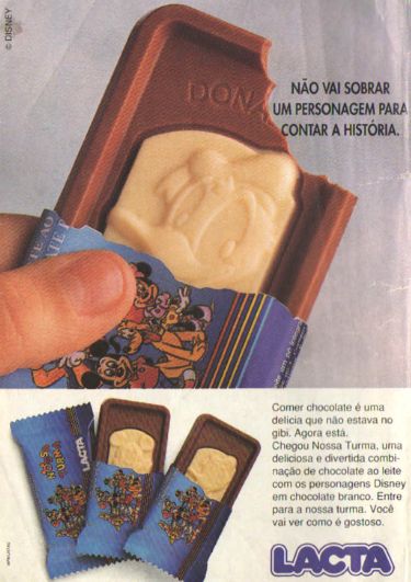 Chocolate com os personagens da Disney