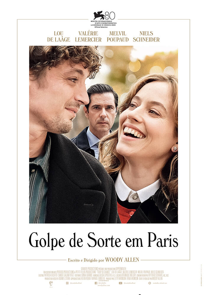 Novo filme de Woody Allen, "Golpe de Sorte em Paris", aborda o impacto do acaso e da sorte na vida de um casal da alta sociedade parisiense.