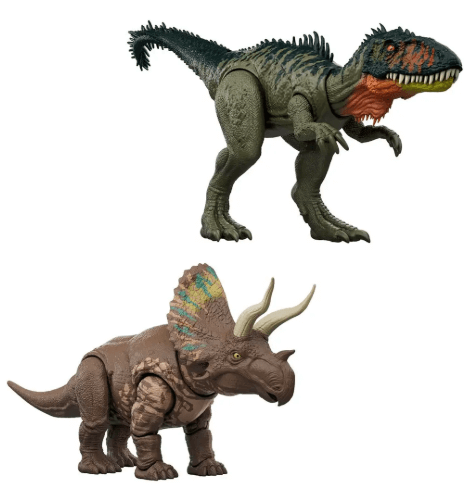 Jurassic World Dinossauro de Brinquedo Rebirth Rastreadore Gigantes Eotriceratops para crianças a partir de 4 anos