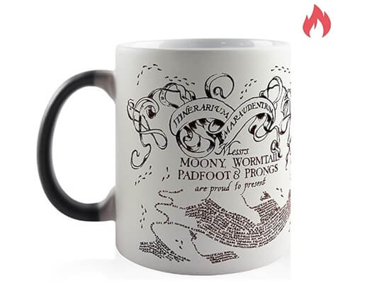 Caneca Termossensível - Mapa Maroto - Cerâmica - 1 Unidade - 1 Copo - Termossensível - Isolado