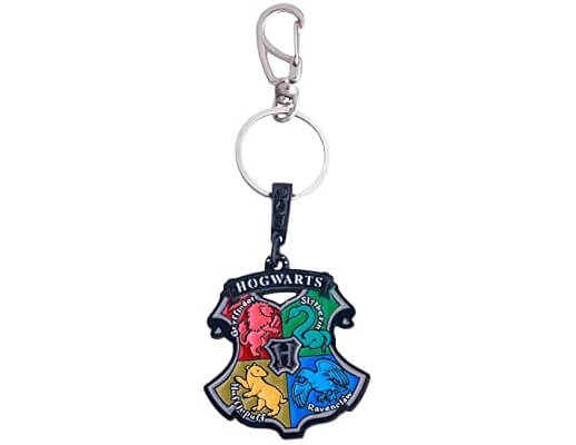 Chaveiro Harry Potter Brasão Hogwarts Colorido Em Metal Com Mosquetão Oficial Warner Bros