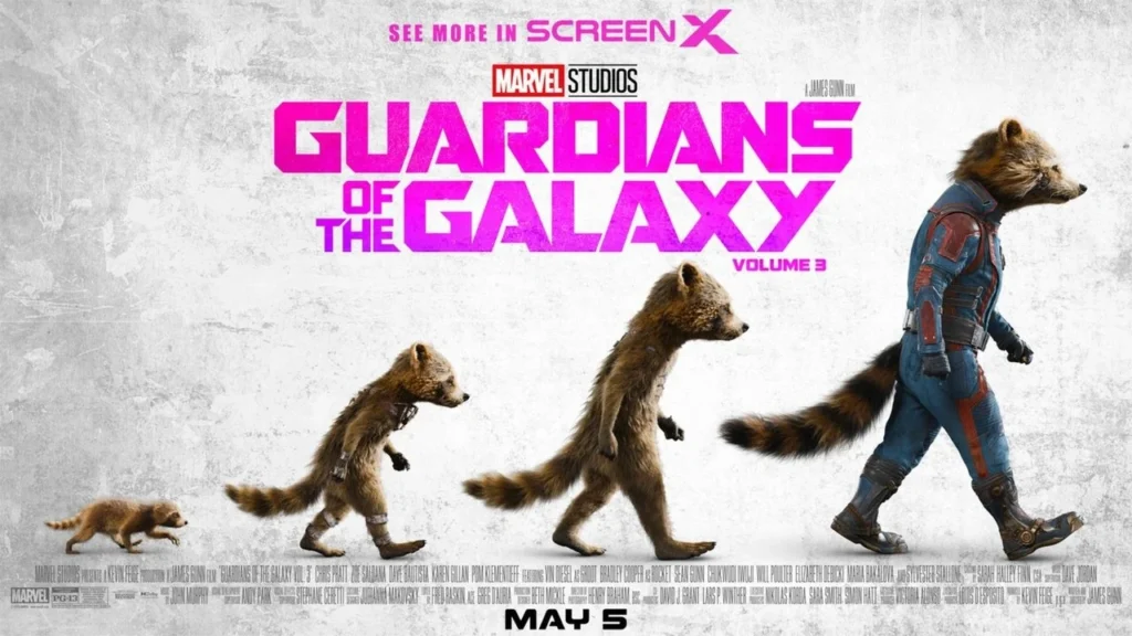 Imagem de divulgação do filme Guardiões da Galáxia: Vol. 3 (2023)