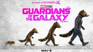 Imagem de divulgação do filme Guardiões da Galáxia: Vol. 3 (2023)